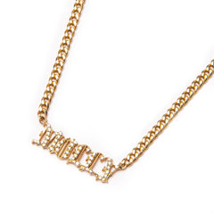 Old English Nameplate Necklace